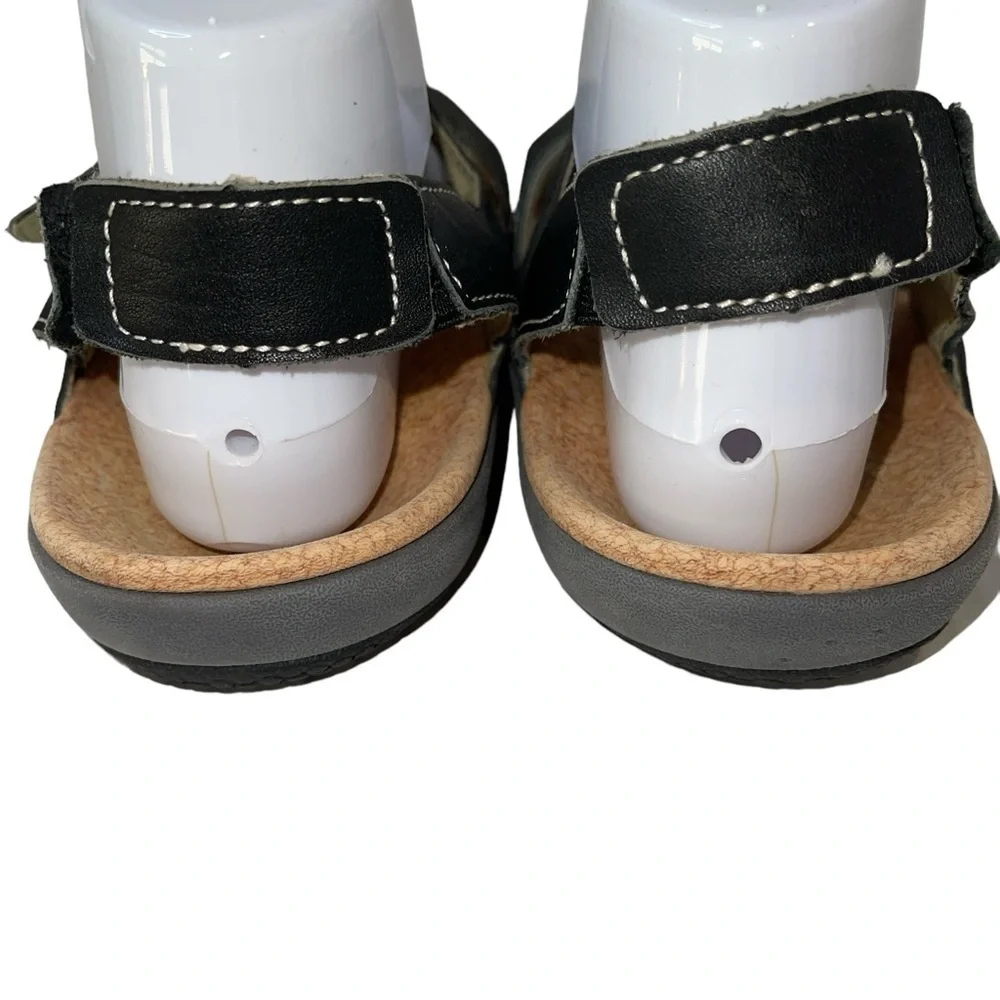 Spenco Women's Sandals Size 9 Black Leather Strappy Arch Support Comfort - Picture 4 of 13